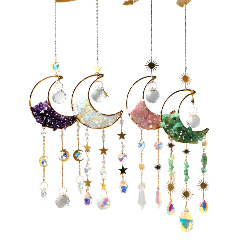 Moon Crystal Suncatcher Decor Prism