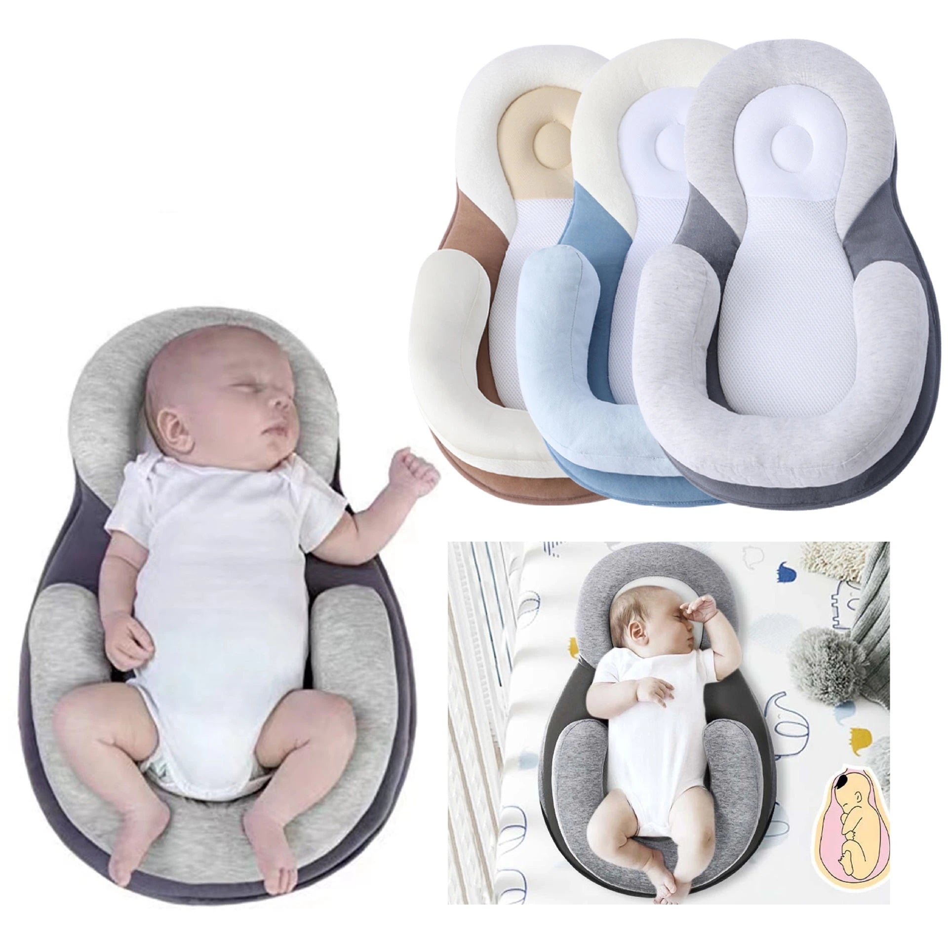 Anti-Rollover Baby Sleep Pillow
