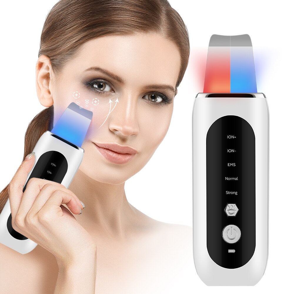 Ultrasonic Face Skin Scrubber EMS Device