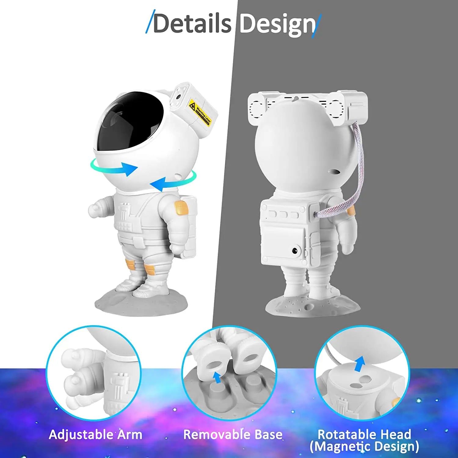 Astronaut Galaxy Night Light & Stars Projector