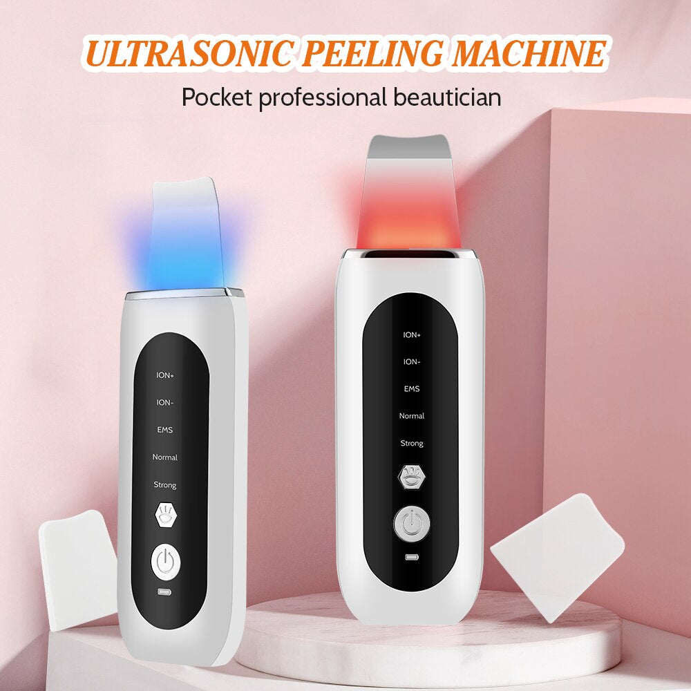 Ultrasonic Face Skin Scrubber EMS Device