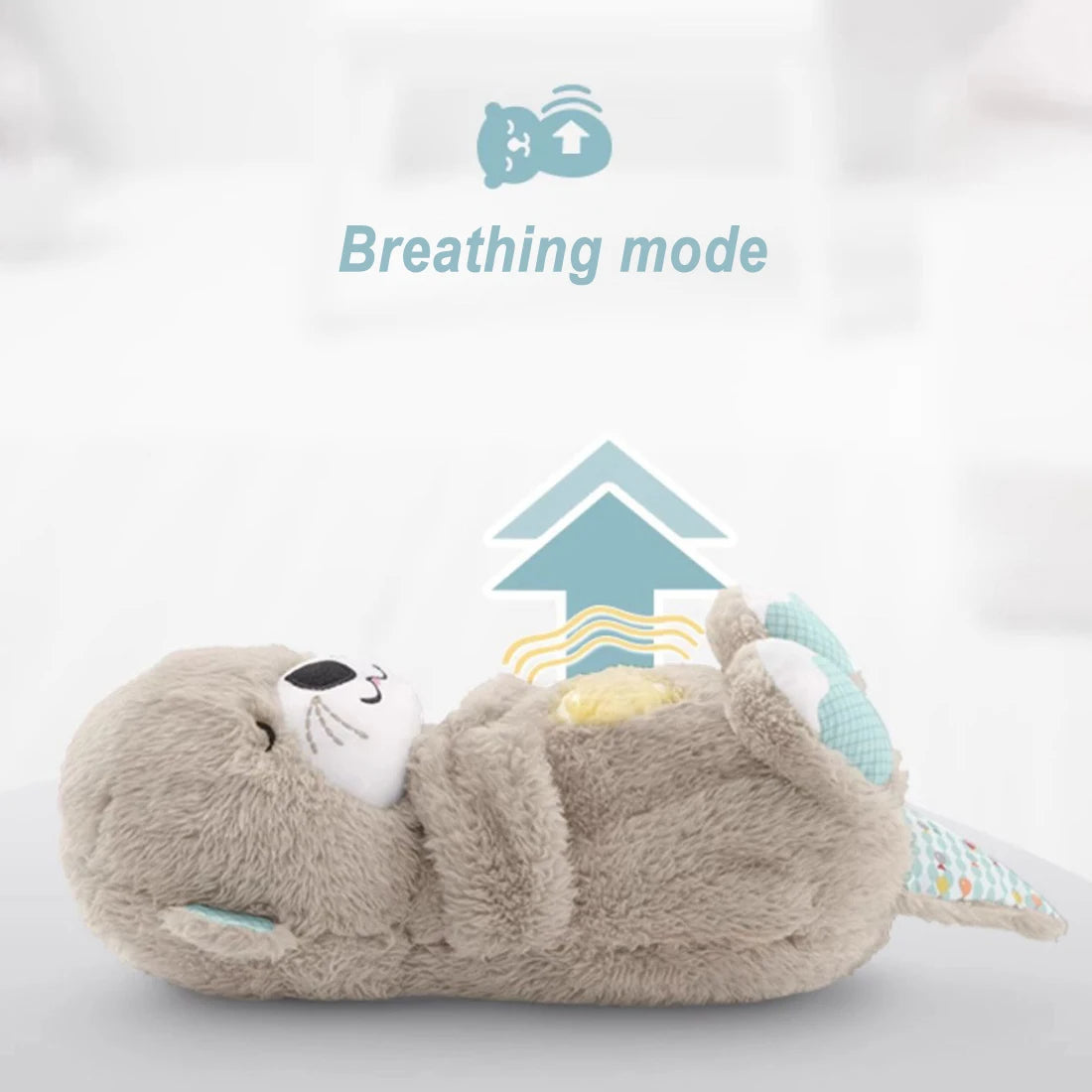 Breathing Otter Baby Plush Toy