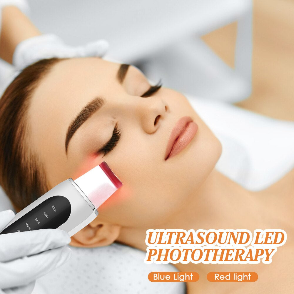 Ultrasonic Face Skin Scrubber EMS Device