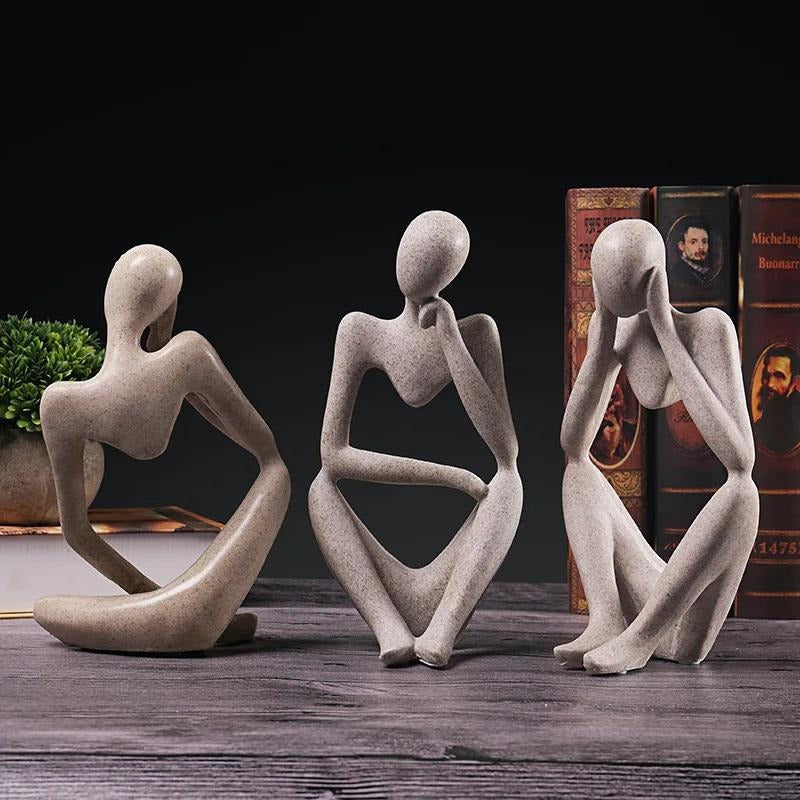 Nordic Art Abstract Thinker Statue