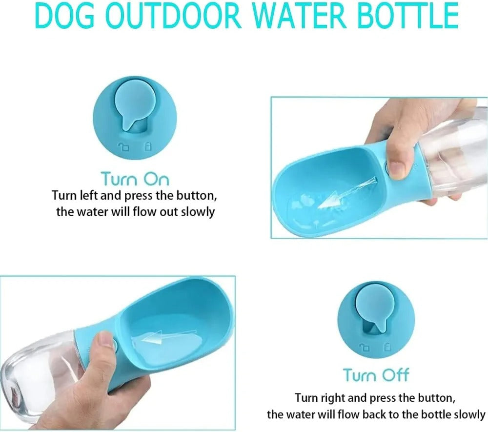 Portable Water Bottle For Dogs with Food Container
