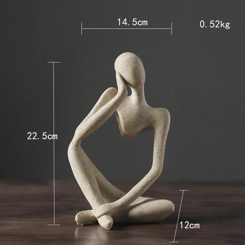 Nordic Art Abstract Thinker Statue