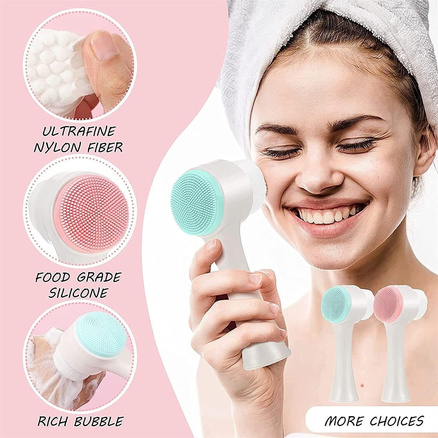 2-in-1 Double-Sided Silicone Face Brush